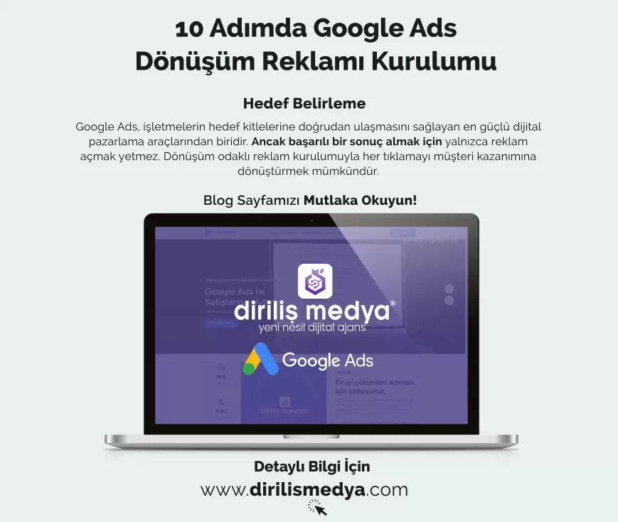 10 Adımda Google Ads Dönüşüm Reklamı Kurulumu